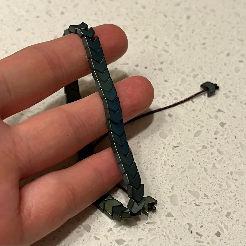 Beaded Irregular Shaped Braided Bracelet